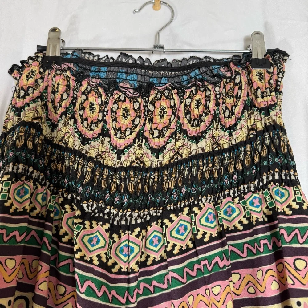Bohemian Jumpsuit Strapless Elastic Bust XL Vacation Resort Farmers Market Beach